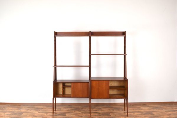 Mid-Century Teak Wall Unit Panto by Einar Raknes & Sønner Møbelfabrikk a/S, 1970s, Set of 2-LOT-2032099