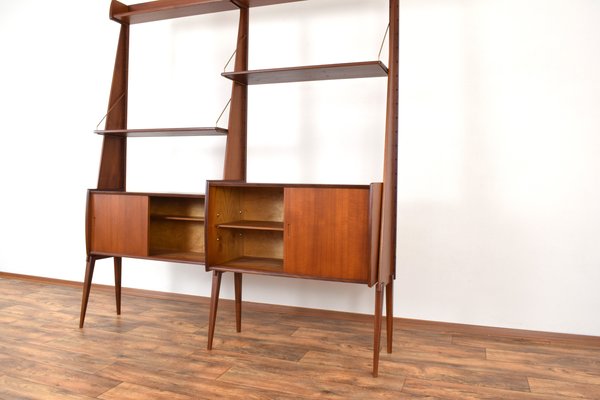 Mid-Century Teak Wall Unit Panto by Einar Raknes & Sønner Møbelfabrikk a/S, 1970s, Set of 2-LOT-2032099