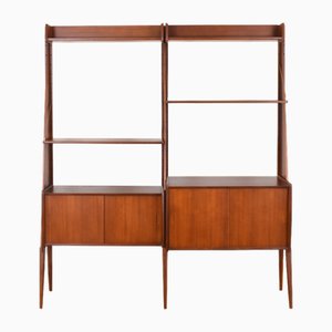 Mid-Century Teak Wall Unit Panto by Einar Raknes & Sønner Møbelfabrikk a/S, 1970s, Set of 2-LOT-2032099