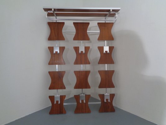 Mid-Century Teak Wardrobe with Hat & Coat Rack, 1960s-RDW-694968