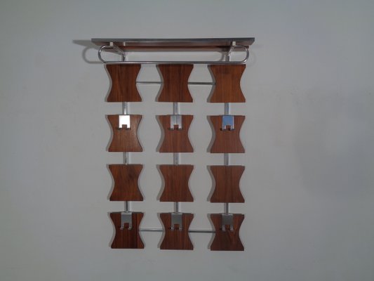 Mid-Century Teak Wardrobe with Hat & Coat Rack, 1960s-RDW-694968