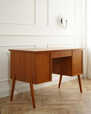 Mid-Century Teak Writing Desk with Drawers, Sweden, 1960s-WZU-2033733