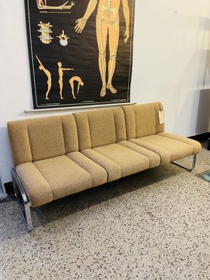 Mid-Century Three-Seater Sofa in Chrome Frame, 1970s-RZY-1808044