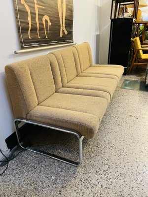 Mid-Century Three-Seater Sofa in Chrome Frame, 1970s-RZY-1808044