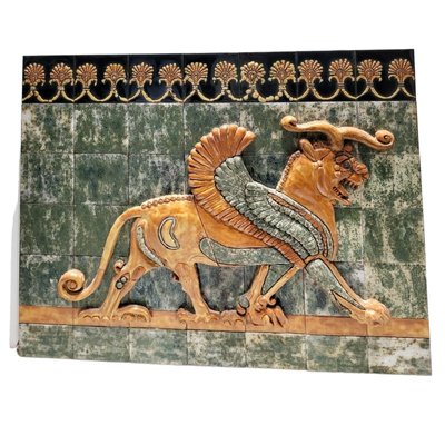 Mid-Century Tiles with Lion Relief, Set of 49-TCS-1757237