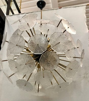 Mid-Century Transparent Murano Art Glass Sputnik Chandelier, 1980-UH-1187996