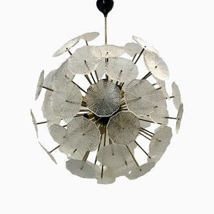 Mid-Century Transparent Murano Art Glass Sputnik Chandelier, 1980-UH-1187996