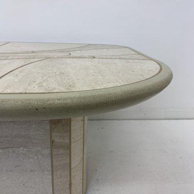 Mid-Century Travertine Coffee Table, 1970s-BGP-991932