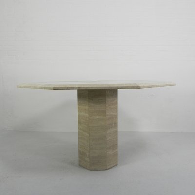 Mid-Century Travertine Dining Table, 1970s-TL-1767733