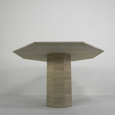 Mid-Century Travertine Dining Table, 1970s-TL-1767733