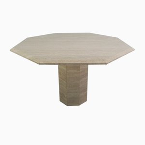 Mid-Century Travertine Dining Table, 1970s-TL-1767733