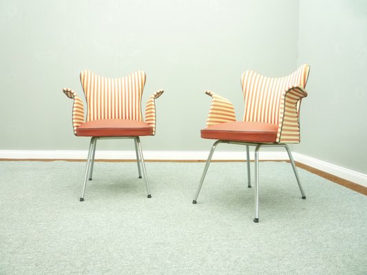 Mid-Century Tubular Steel Armchairs from Fröscher, 1950s, Set of 2-UG-1286800