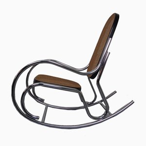 Mid-Century Tubular Steel & Mesh Rocking Chair, 1960s-RDW-909164