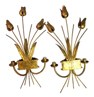 Mid-Century Tulip Sconces from Ferro Art, 1950s, Set of 2-ZVO-1395918