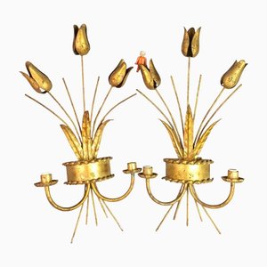 Mid-Century Tulip Sconces from Ferro Art, 1950s, Set of 2-ZVO-1395918