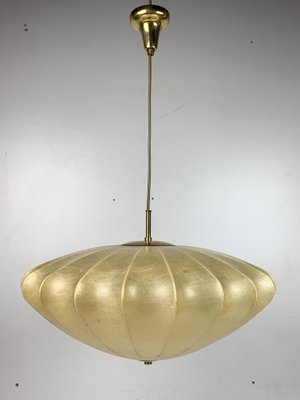 Mid-Century UFO Cocoon Hanging Lamp with Brass by Achille Castiglioni, 1960s-BHG-2014800