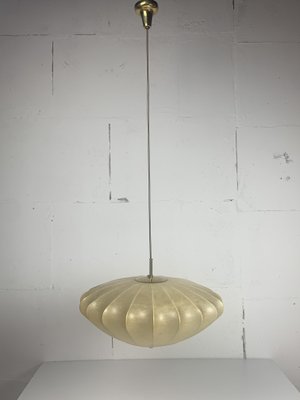 Mid-Century UFO Cocoon Hanging Lamp with Brass by Achille Castiglioni, 1960s-BHG-2014800