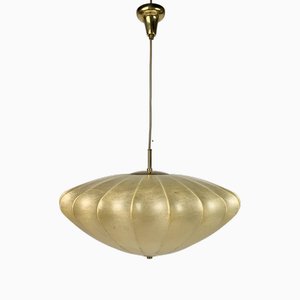 Mid-Century UFO Cocoon Hanging Lamp with Brass by Achille Castiglioni, 1960s-BHG-2014800