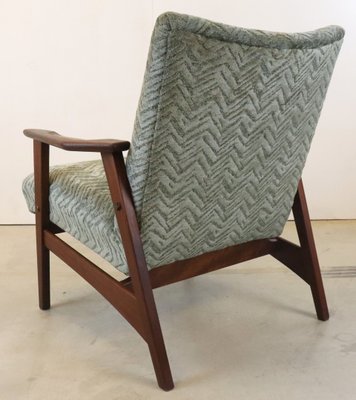 Mid-Century Upholstered Teak Armchair-FYZ-1717830