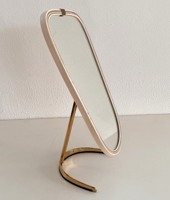 Mid-Century Vanity Table Mirror in Brass from Vereinigte Werkstätten Germany, 1960-VNE-2027216