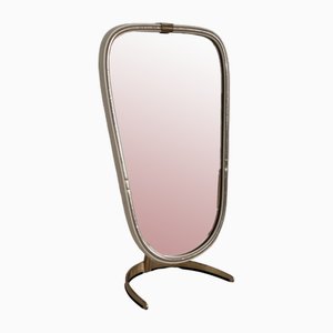 Mid-Century Vanity Table Mirror in Brass from Vereinigte Werkstätten Germany, 1960-VNE-2027216