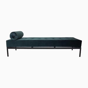 Mid-Century Velvet and Metal Daybed, the Netherlands, 1960s-ZO-633426