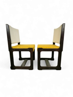 Mid-Century Velvet and Rosewood Chairs, 1950s, Set of 6-WIF-2041335