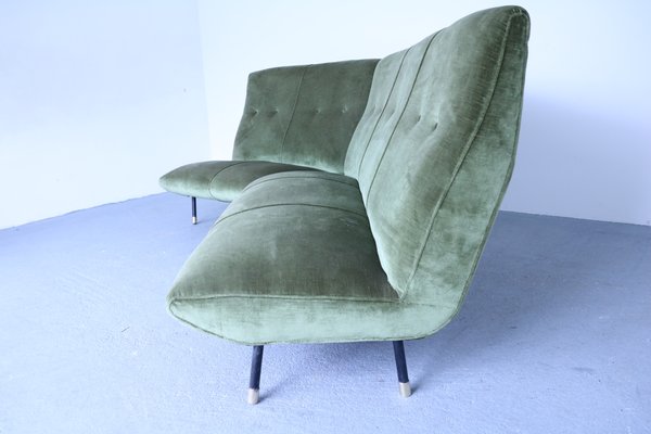 Mid-Century Velvet Sofa, 1950s-SXX-838336