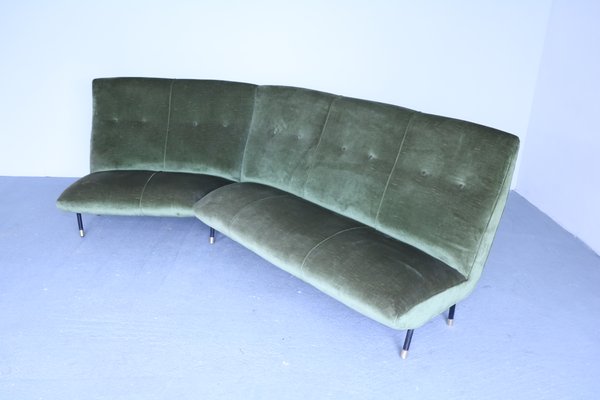 Mid-Century Velvet Sofa, 1950s-SXX-838336