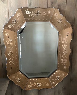 Mid-Century Venetian Mirror-QJM-857310