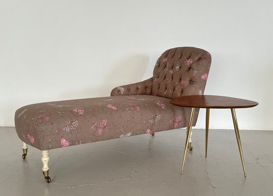 Mid-Century Victorian Chaise Longue or Daybed with Capitonnè Upholstery, 1950s-VNE-2040398