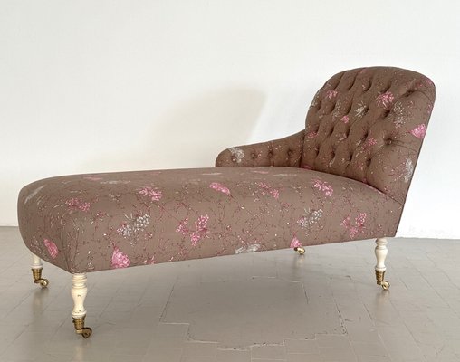 Mid-Century Victorian Chaise Longue or Daybed with Capitonnè Upholstery, 1950s-VNE-2040398