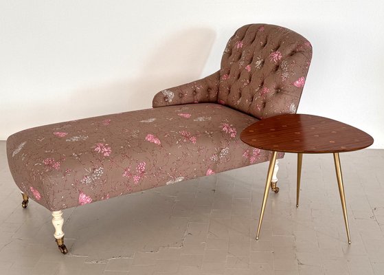 Mid-Century Victorian Chaise Longue or Daybed with Capitonnè Upholstery, 1950s-VNE-2040398