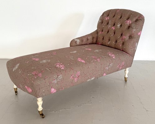 Mid-Century Victorian Chaise Longue or Daybed with Capitonnè Upholstery, 1950s-VNE-2040398