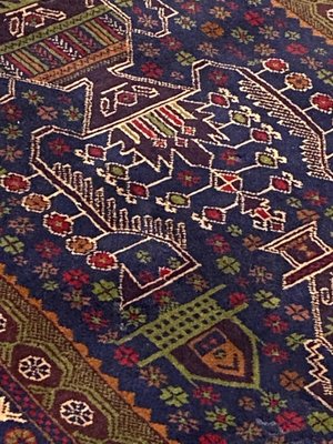 Mid-Century Vintage Baluch Afghan Rug-YMM-1161705