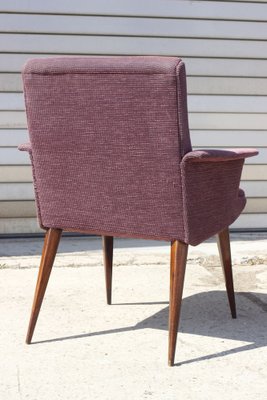 Mid-Century Violet Velvet & Corduroy Armchairs, 1950s, Set of 2-XIJ-1748927