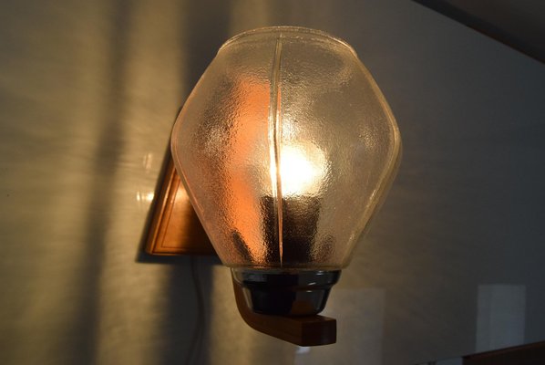 Mid-Century Wall Lamp by Drevo Humpolec, 1960s-TZ-1256625