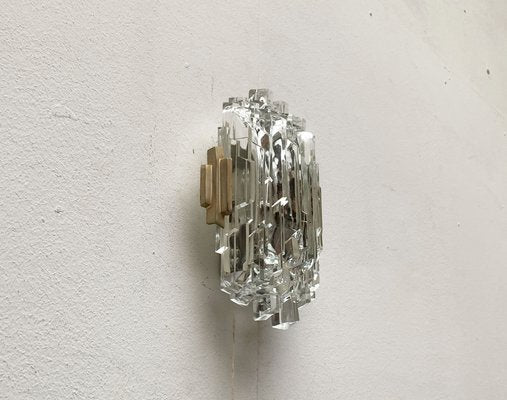 Mid-Century Wall Lamp in Ice Glass from Orrefors-UAH-1264257