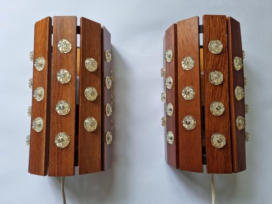 Mid-Century Wall Lamps from Verner Schou, Denmark, 1970s, Set of 2-TZ-1399372