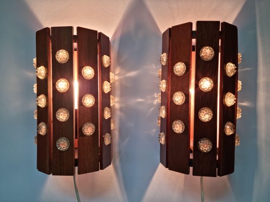 Mid-Century Wall Lamps from Verner Schou, Denmark, 1970s, Set of 2-TZ-1399372