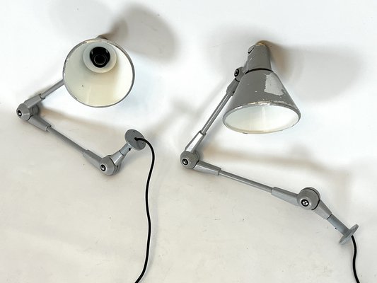 Mid-Century Wall Lamps in Metal from Stilnovo, Italy, 1960s, Set of 2-OT-1722558