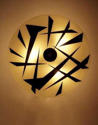 Mid-Century Wall Light with Glass Plate from Designfornication, 1956-BAF-763445