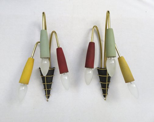 Mid-Century Wall Lights, 1950s, Set of 2-EY-1799540