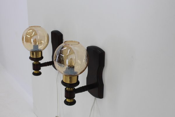 Mid-Century Wall Lights by Pokrok Žilina, 1970s, Set of 2-TZ-682804