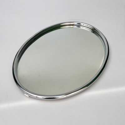 Mid-Century Wall Mirror in Chromed Metal Frame-GMU-1807850