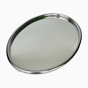 Mid-Century Wall Mirror in Chromed Metal Frame-GMU-1807850