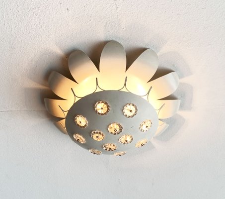 Mid-Century Wall or Ceiling Lamp with Flower Design-UAH-1245299