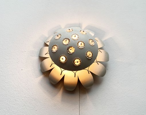 Mid-Century Wall or Ceiling Lamp with Flower Design-UAH-1245299