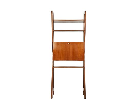 Mid-Century Wall Unit in Teak and Brass from Isa Bergamo, 1950s-RD-1822951