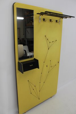 Mid-Century Wall with Coat Rack and Mirror, Germany, 1968-TZ-682808